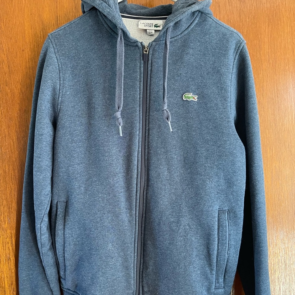 Lacoste Blue Zip-Up Hoodie